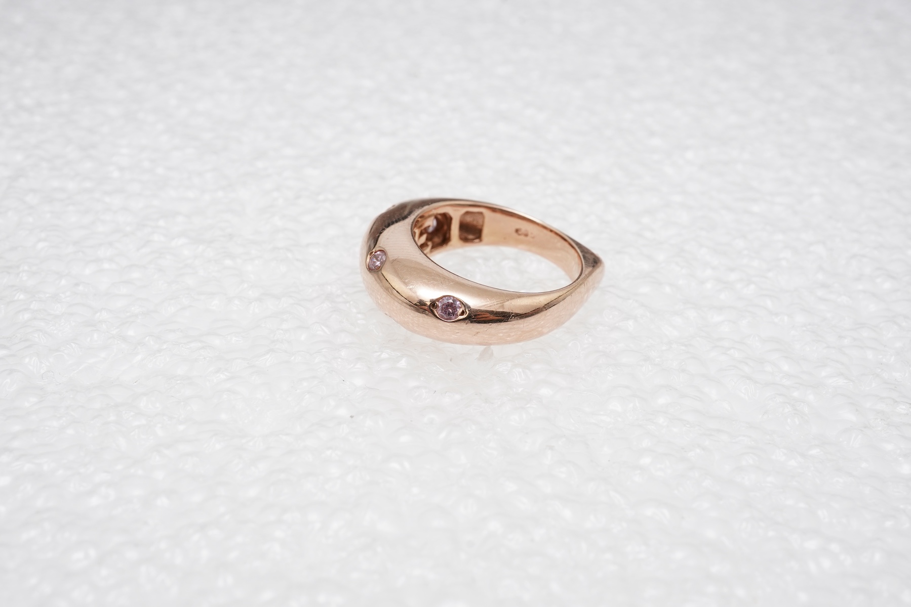 A pink tourmaline ring